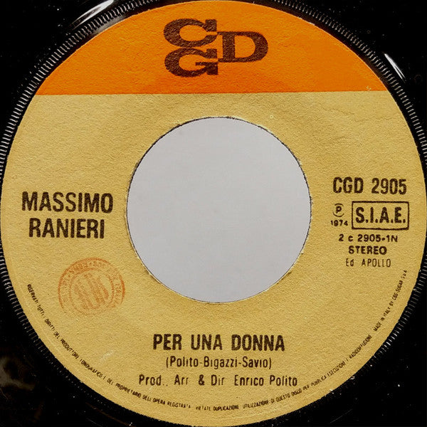 Massimo Ranieri – Per Una Donna (7", Italy - 1974)