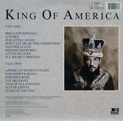 The Costello Show, The Attractions, The Confederates – King Of America (LP, Album, Europe - 1986)