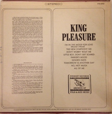 King Pleasure – King Pleasure (LP, Reissue, Compilation, US - 1972)
