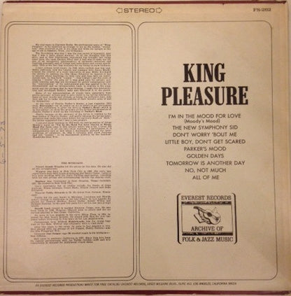 King Pleasure – King Pleasure (LP, Reissue, Compilation, US - 1972)