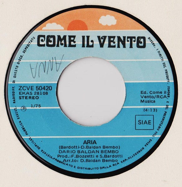 Dario Baldan Bembo – Aria (7", Italy - 1975)