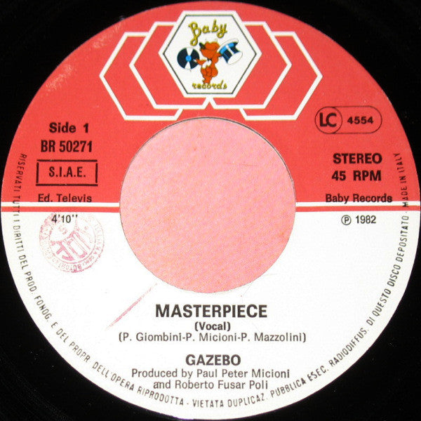 Gazebo – Master Piece (7", Italy - 1982)
