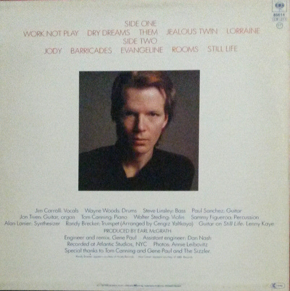 The Jim Carroll Band – Dry Dreams (LP, Album, Europe - 1982)
