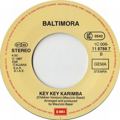 Baltimora – Key Key Karimba (7", Europe - 1987)