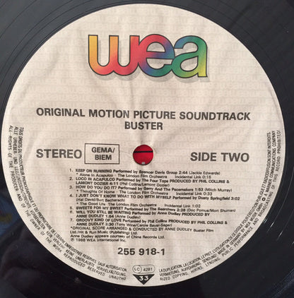 Various – Buster - Original Motion Picture Soundtrack (LP, Compilation, Europe - 1988)