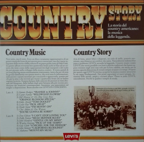 Various – Levi's In Concerto (Country Music) (LP, Compilation, Italy - 1982)