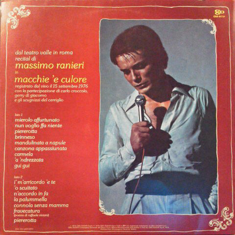 Massimo Ranieri – Macchie 'E Culore (LP, Album, Italy - 1976)