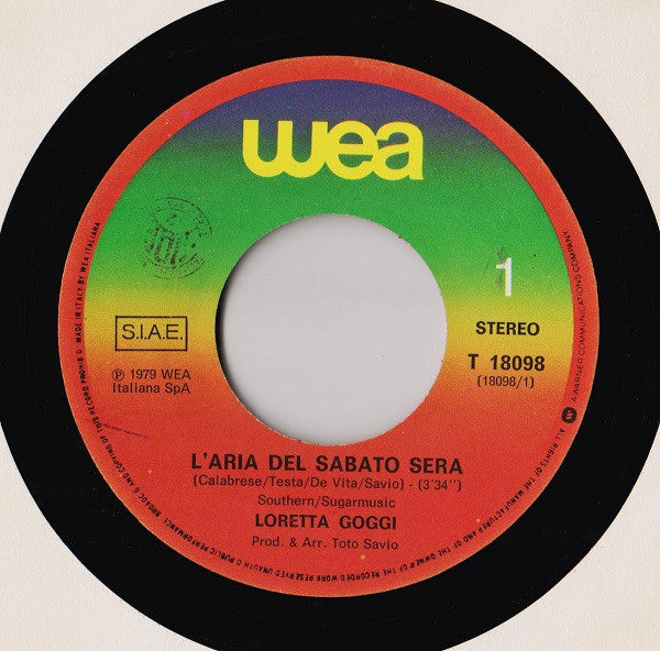 Loretta Goggi – L'Aria Del Sabato Sera (7", Italy - 1979)