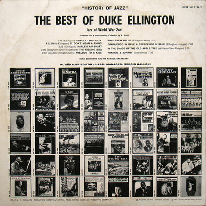Duke Ellington And His Orchestra – The Best Of Duke Ellington - Jazz Of World War 2nd (LP, Compilation, Italy - 1971)