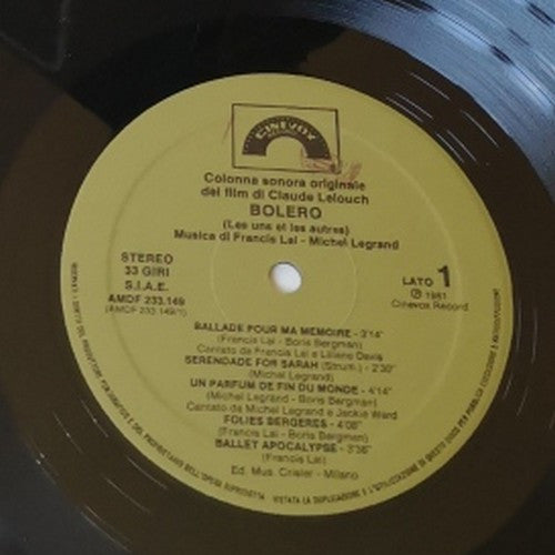 Francis Lai, Michel Legrand – Bolero (Colonna Sonora Originale) (LP, Album, Italy - 1981)