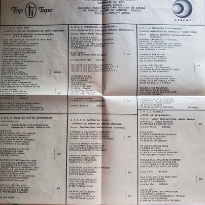 Various – Sambas De Enredo Das Escolas De Samba Do Grupo 1 - Carnaval 1977 (LP, Compilation, Brazil - 1976)