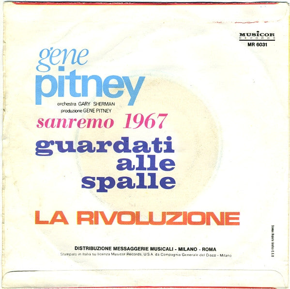 Gene Pitney – Guardati Alle Spalle / La Rivoluzione (7", Italy - 1967)