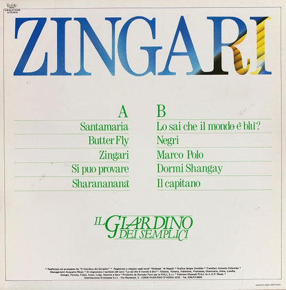 Il Giardino Dei Semplici – Zingari (LP, Album, Italy - 1989)