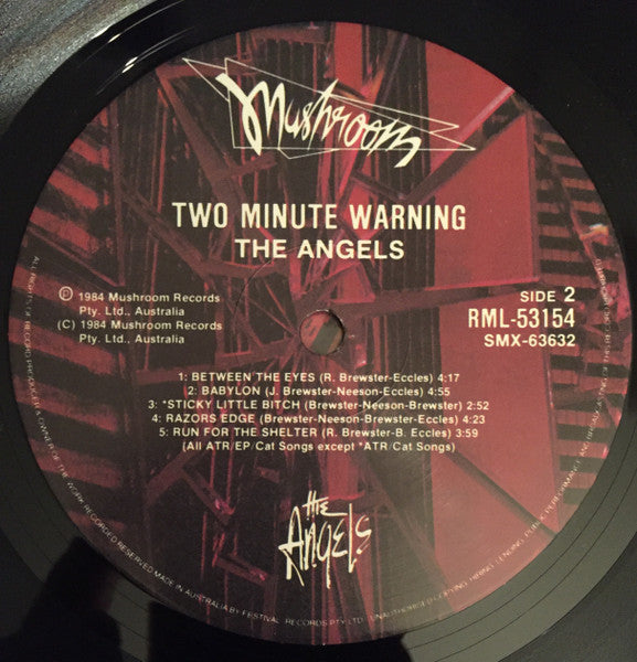 The Angels – Two Minute Warning (LP, Album, Australia - 1984)