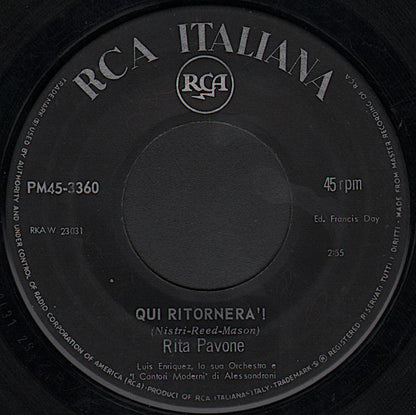 Rita Pavone – Qui Ritornerà!  (7", Italy - 1966)