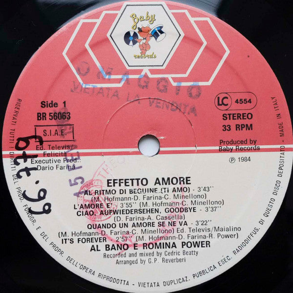 Al Bano & Romina Power – Effetto Amore (LP, Album, Italy - 1984)