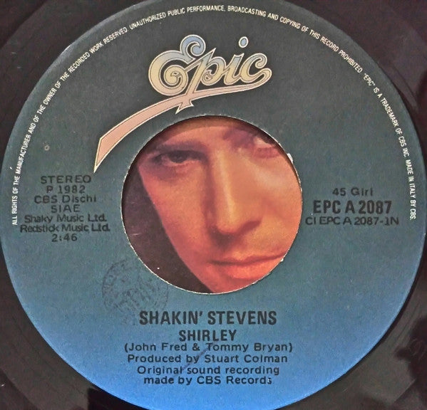 Shakin' Stevens – Shirley (7", Italy - 1982)
