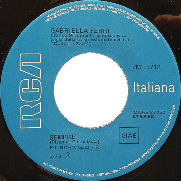 Gabriella Ferri – Sempre (7", Italy - 1973)