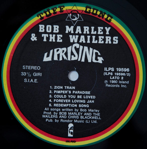 Bob Marley & The Wailers – Uprising (LP, Album, Italy - 1980)