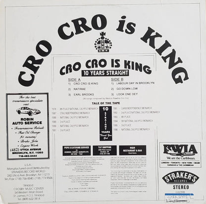 Cro Cro – Cro Cro Is King (LP, Album, US - 1996)
