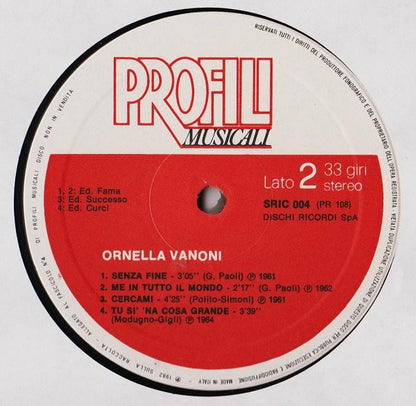 Ornella Vanoni – Ornella Vanoni (LP, Compilation, Italy - 1982)