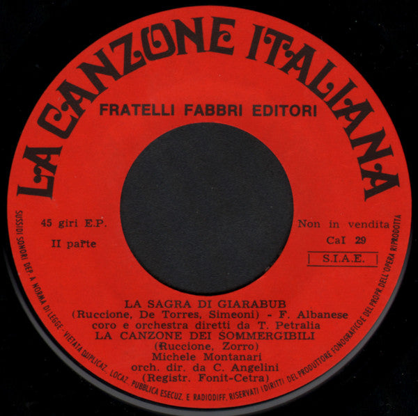 Various – La Canzone Italiana - N° 29 (7", Italy - 1970)