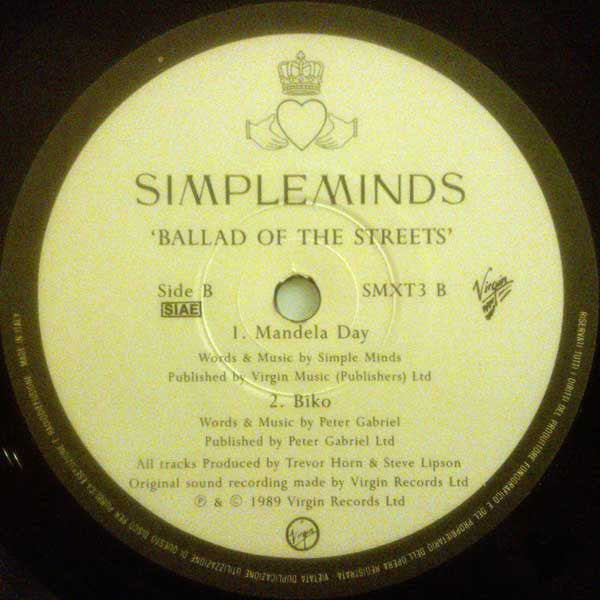 Simple Minds – Ballad Of The Streets (12", Italy - 1989)