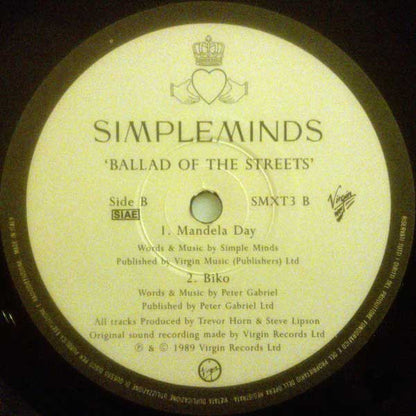 Simple Minds – Ballad Of The Streets (12", Italy - 1989)