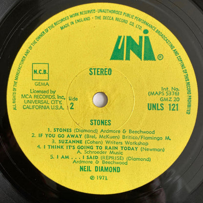 Neil Diamond – Stones (LP, Album, UK - 1971)