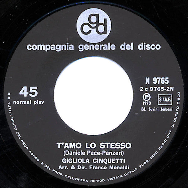 Gigliola Cinquetti – Romantico Blues (7", Italy - 1970)