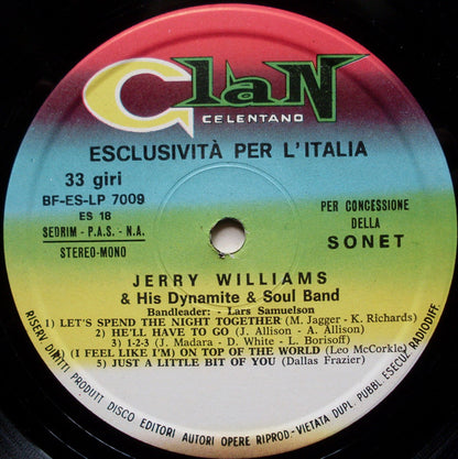 Jerry Williams & His Dynamite & Soul Band – Power Of Soul (LP, Album, Italy - 1968)