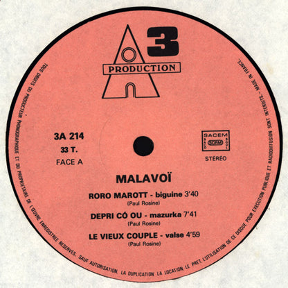 Malavoi, Paul Rosine – Contribution 3A Au Patrimoine Martiniquais (LP, Album, Martinique)