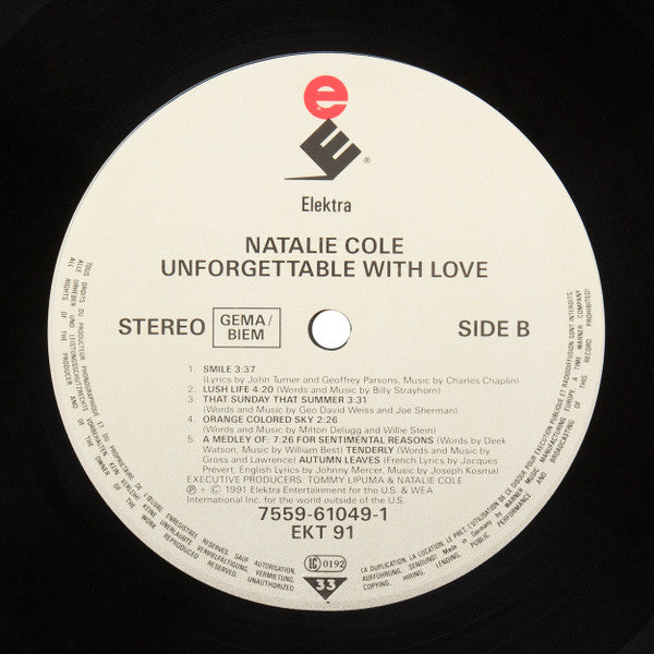 Natalie Cole – Unforgettable With Love (LP, Album, Europe - 1991)