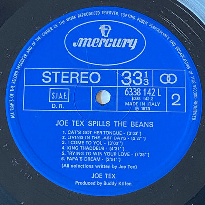 Joe Tex – Joe Tex Spills The Beans (LP, Album, Italy - 1972)