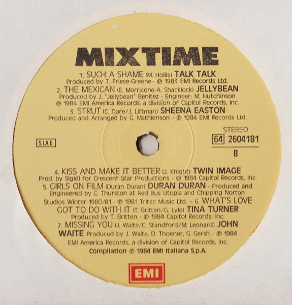 Various – Mixtime (LP, Compilation, Italy - 1984)