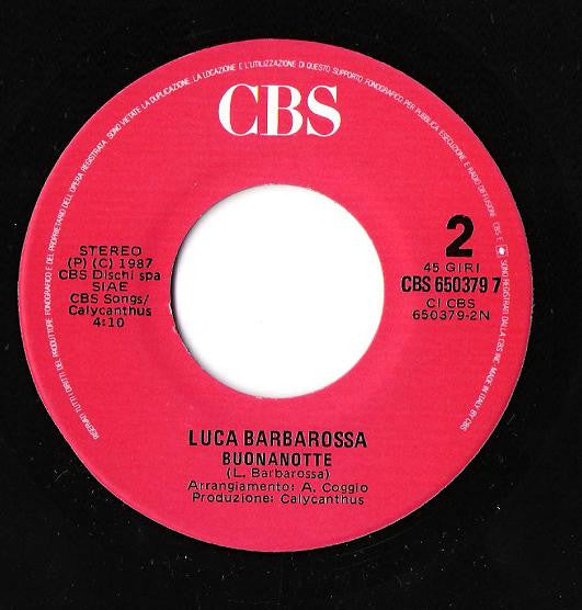 Luca Barbarossa – Come Dentro Un Film (7", Italy - 1987)