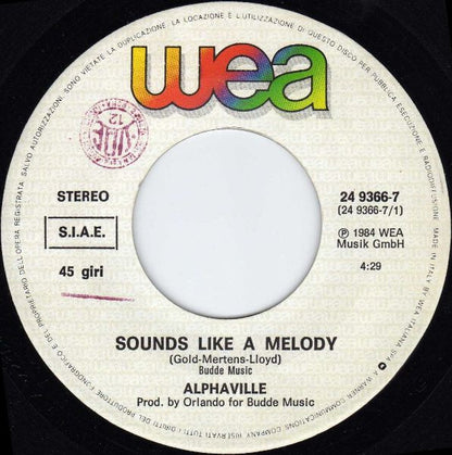 Alphaville – Sounds Like A Melody (7", Italy - 1984)