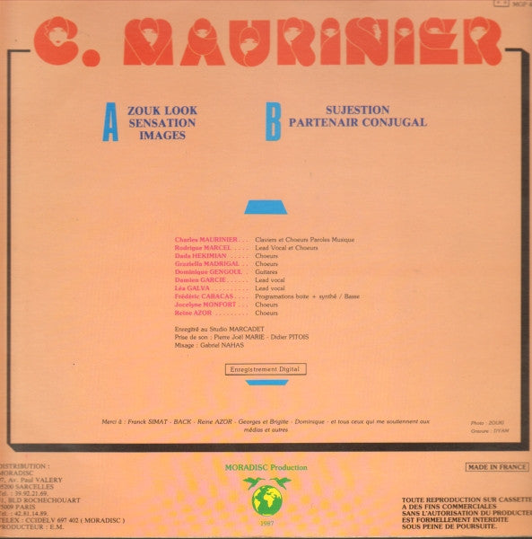 Charles Maurinier – Sensation (LP, France - 1987)