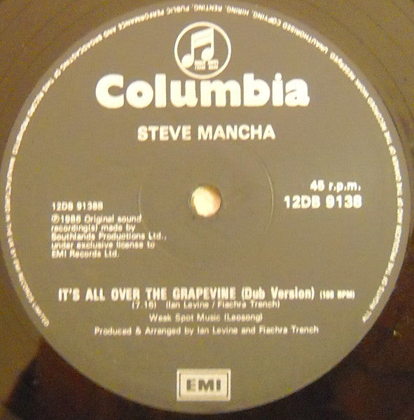 Steve Mancha – It's All Over The Grapevine (12", UK - 1986)