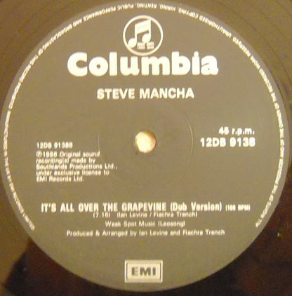 Steve Mancha – It's All Over The Grapevine (12", UK - 1986)