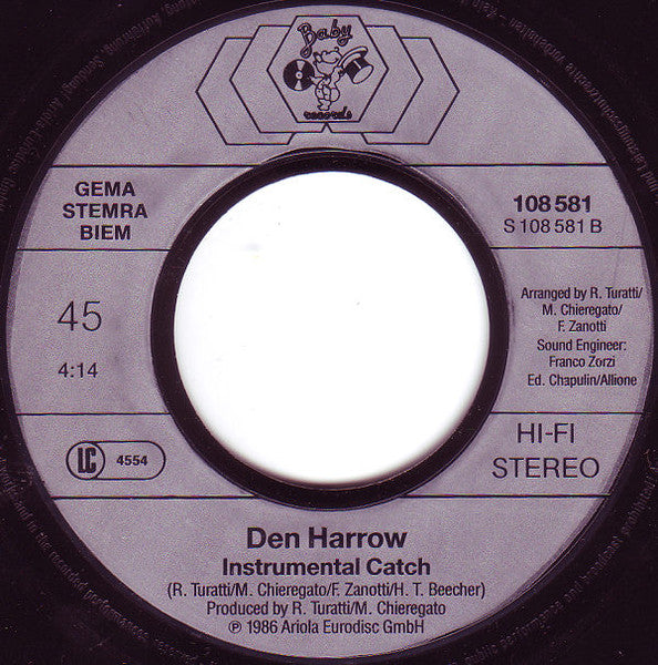 Den Harrow – Catch The Fox (Caccia Alla Volpe) (7", Europe - 1986)