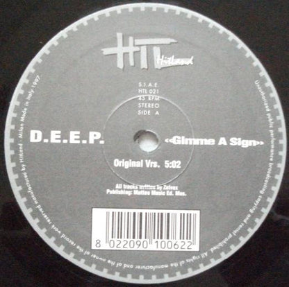D.E.E.P. (2) – Gimme A Sign (12", Italy - 1997)