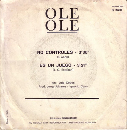 Ole Ole – No Controles (7", Italy - 1983)