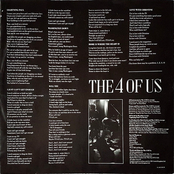 The 4 Of Us – Songs For The Tempted (LP, Album, Europe - 1989)
