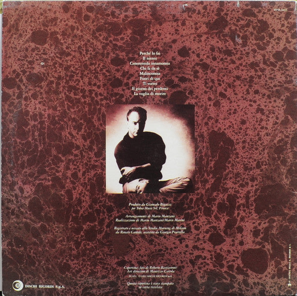 Marco Masini – Malinconoia (LP, Album, Italy - 1991)