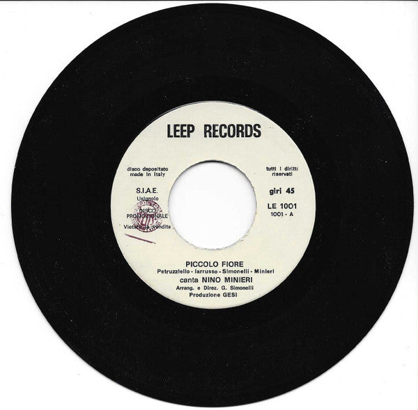 Nino Minieri, Giacomo Simonelli, Akademia's Sound – Piccolo Fiore (7", Italy)