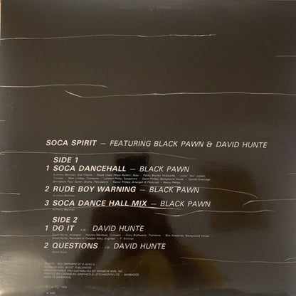 Black Pawn, David Hunte – Soca Spirit (LP, Album, Barbados - 1993)