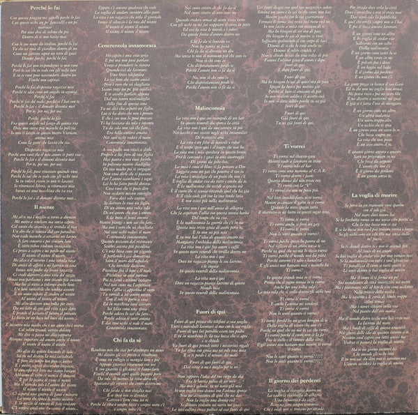 Marco Masini – Malinconoia (LP, Album, Italy - 1991)