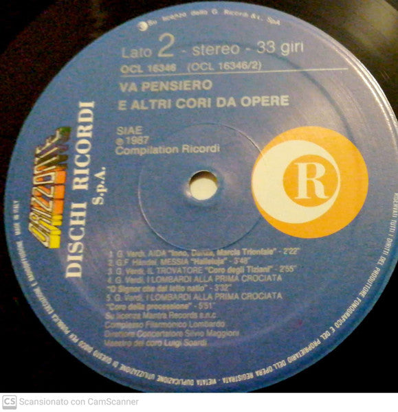 Giuseppe Verdi, Ludwig van Beethoven, Georg Friedrich Händel – VA PENSIERO e altri cori da opere (LP, Album, Compilation, Italy - 1987)