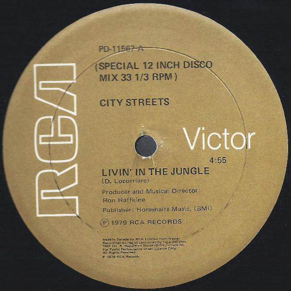 City Streets – Livin' In The Jungle (12", Canada - 1979)